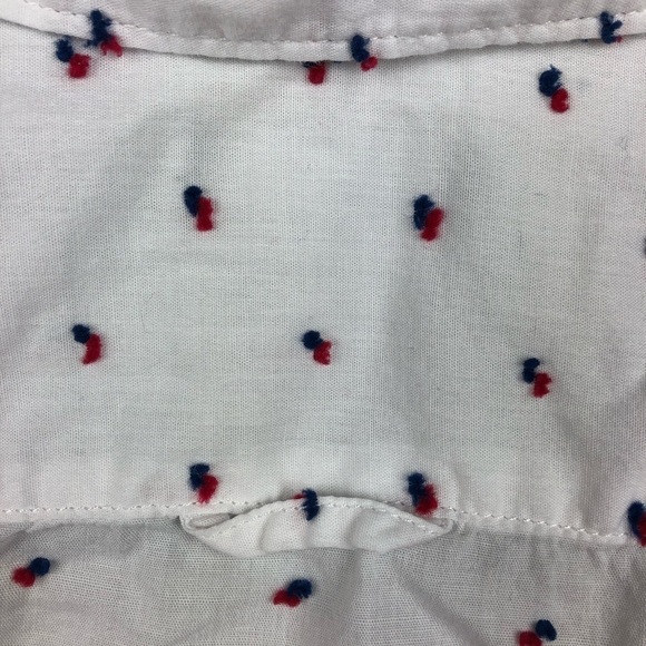 Gap Womens Button Up, White Small Polka Dot - Picture 8 of 8